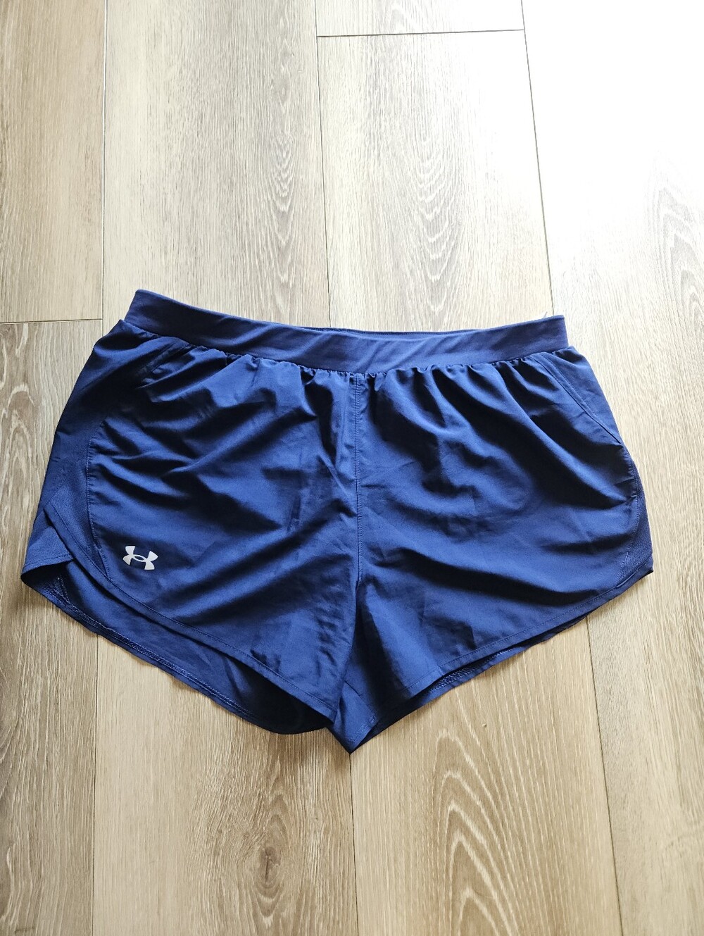 Women's Under Armour Navy Blue Athletic Running Work Out Shorts XL